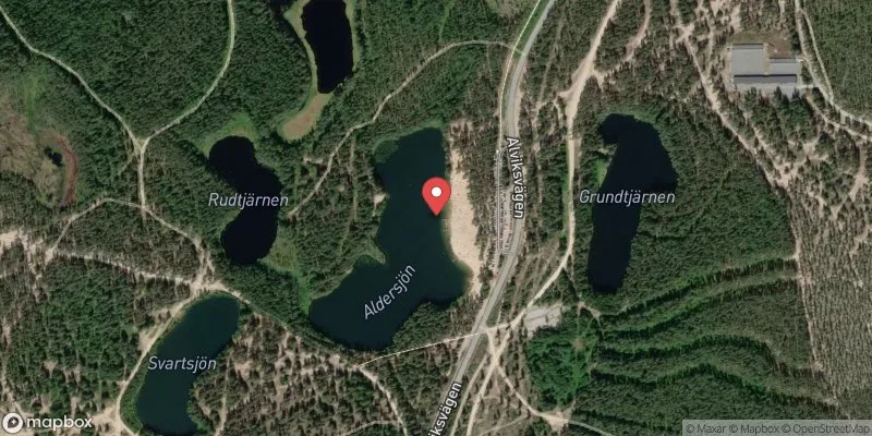 Satellitbild över Aldersjön i Boden