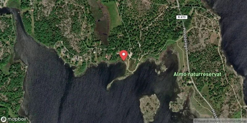 Satellitbild över Almö i Ronneby