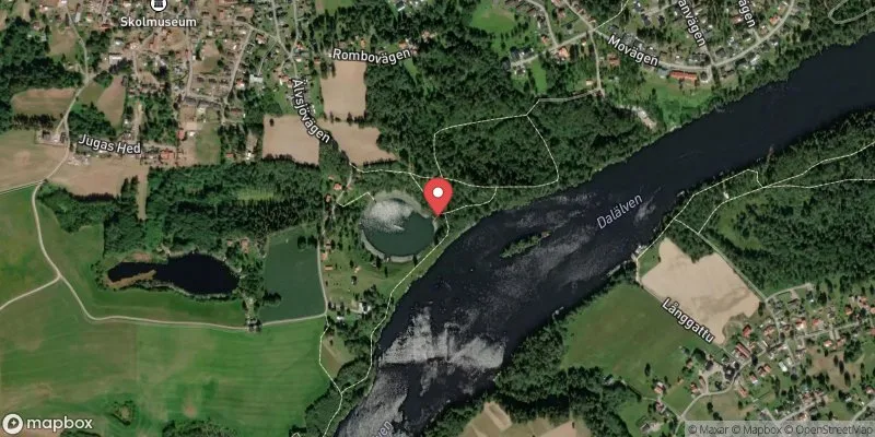 Satellitbild över Älvsjön i Gagnef