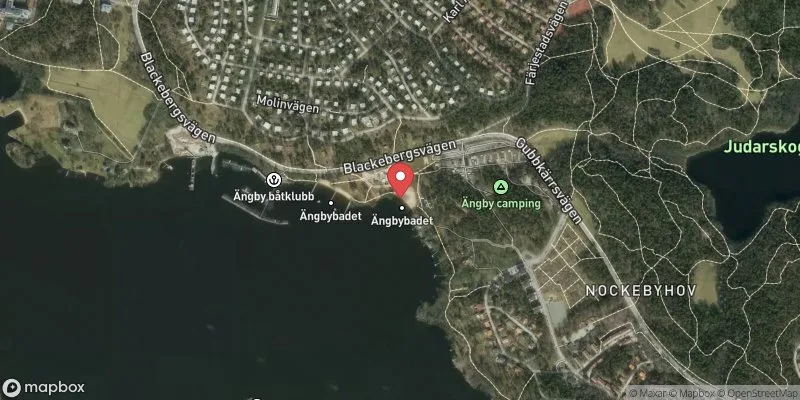 Satellitbild över Ängbybadet Ö, Mälaren i Stockholm