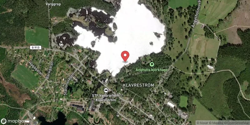 Satellitbild över Änghultasjön, Klavreström i Uppvidinge