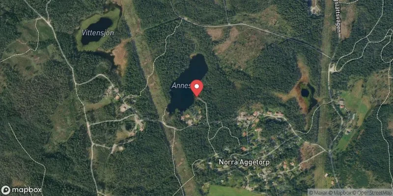 Satellitbild över Annesjön i Lerum