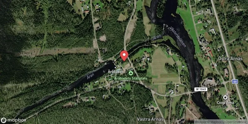 Satellitbild över Äråbadet, Dammen i Malung