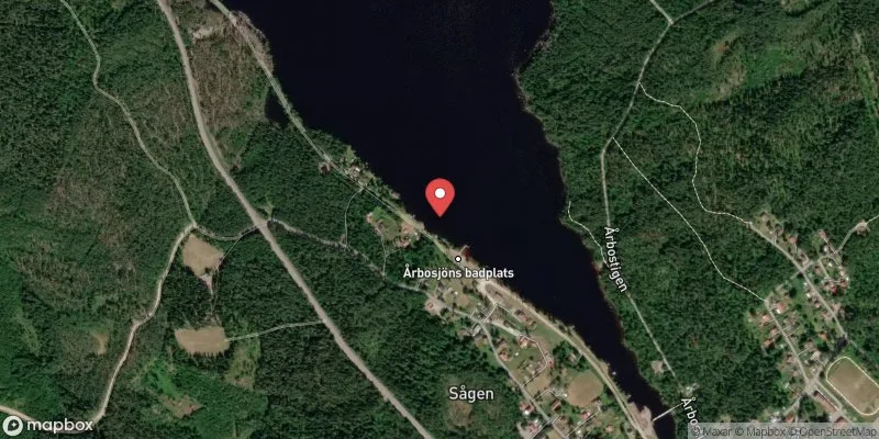 Satellitbild över Årbosjön, Sågmyra i Falun