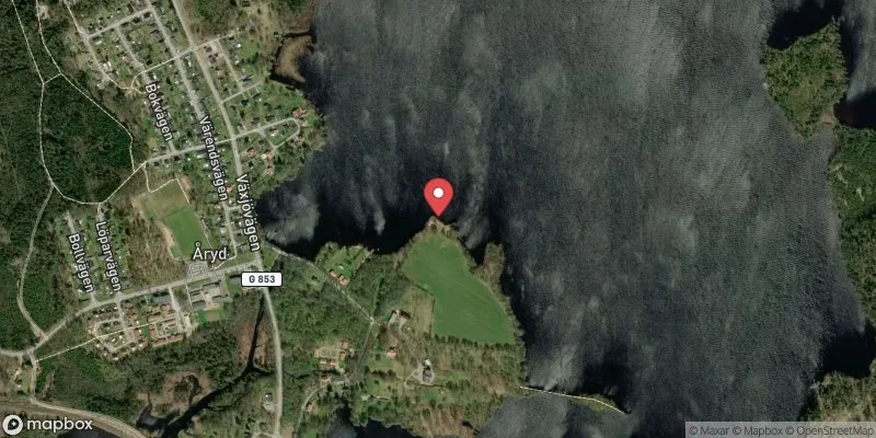 Satellitbild över Årydsjön Åryd i Växjö