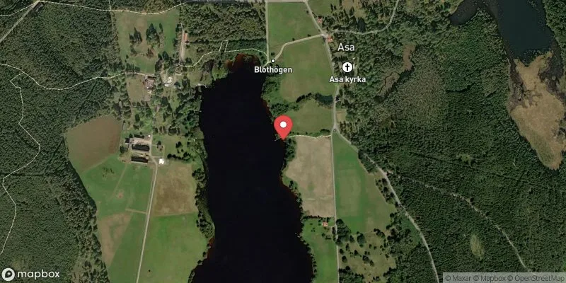 Satellitbild över Asasjön, Asa i Växjö
