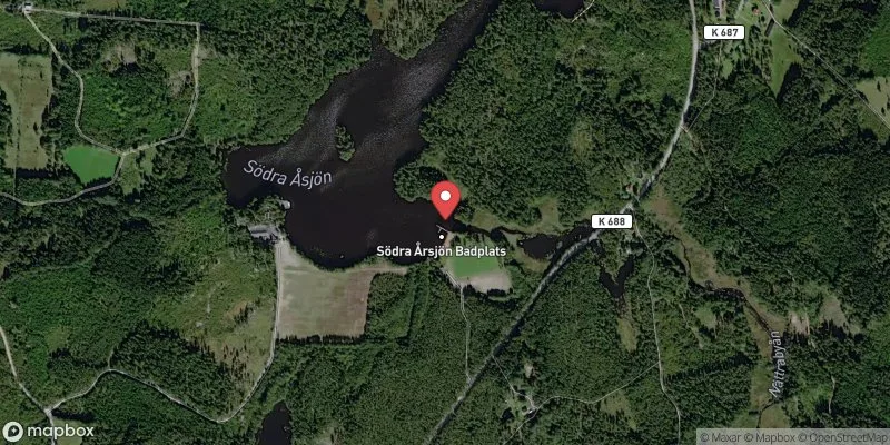 Satellitbild över Åsjön i Ronneby