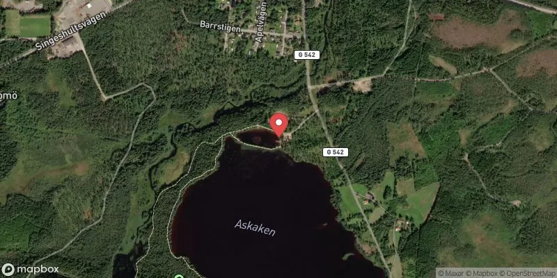 Satellitbild över Askaken, Lidhult i Ljungby