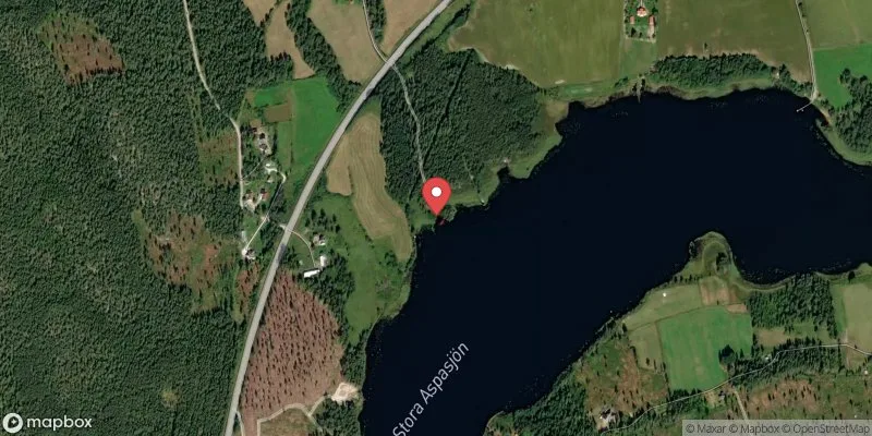 Satellitbild över Aspasjön i Lindesberg