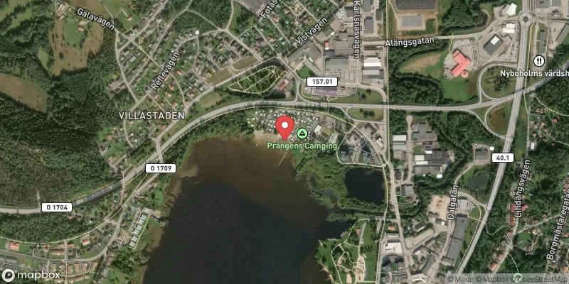 Satellitbild över Åsunden Prången i Ulricehamn