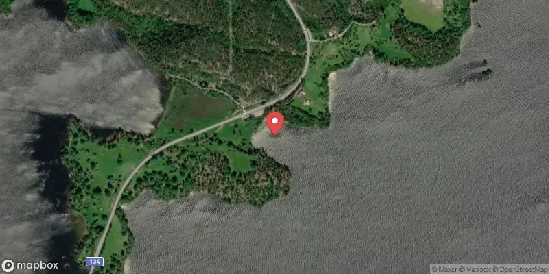 Satellitbild över Åsunden, Råsö bro i Kinda