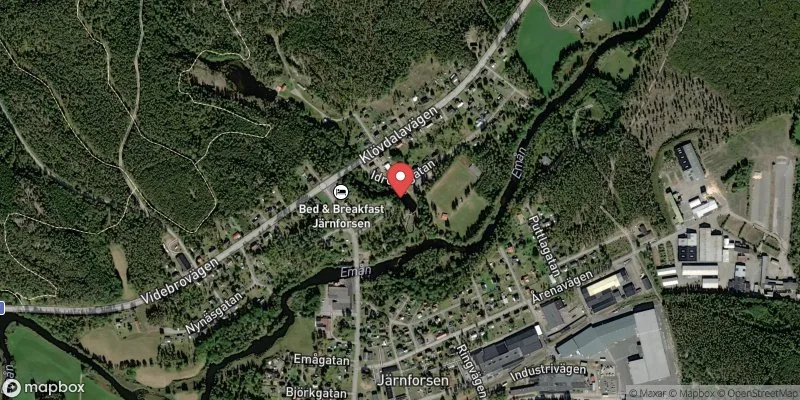 Satellitbild över Baddammen, Järnforsen i Hultsfred