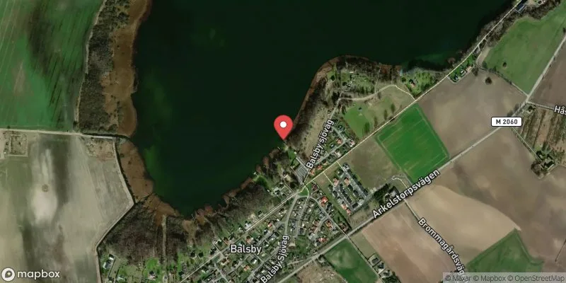 Satellitbild över Balsby badplats i Kristianstad