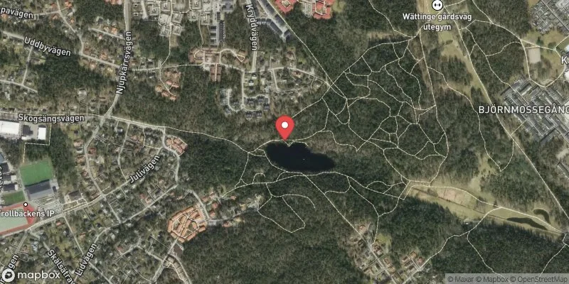 Satellitbild över Barnsjöbadet i Tyresö