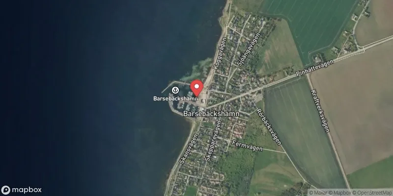 Satellitbild över Barsebäckshamn i Kävlinge