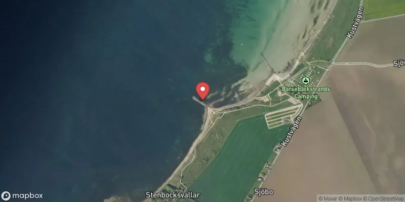 Satellitbild över Barsebäckstrand i Kävlinge