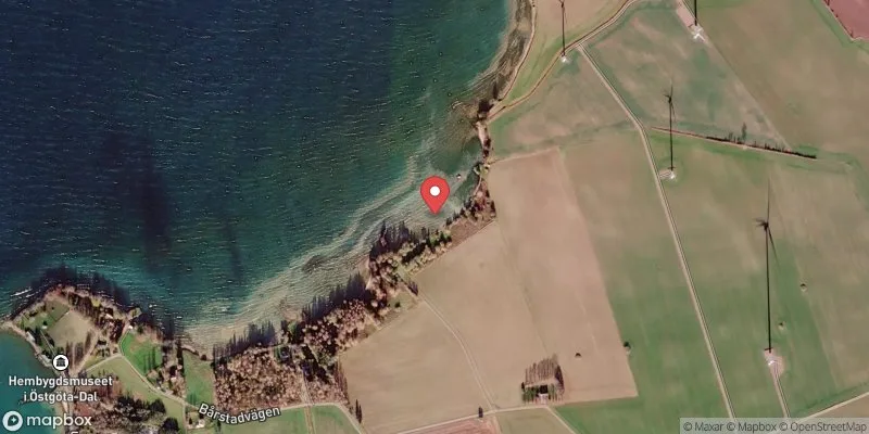 Satellitbild över Bårstad i Vadstena