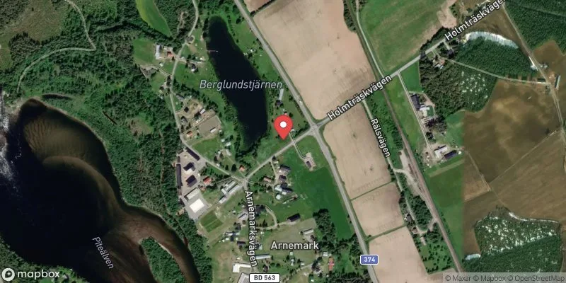 Satellitbild över Berglundstjärn, Arnemark i Piteå