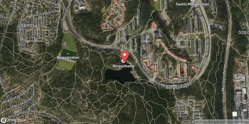 Satellitbild över Bergsjön i Göteborg