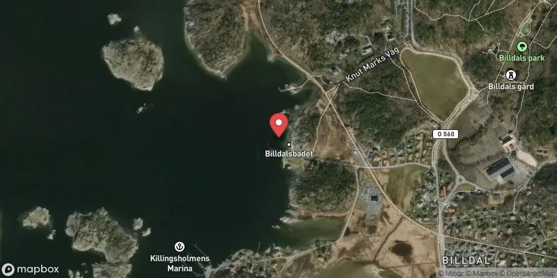 Satellitbild över Billdal i Göteborg