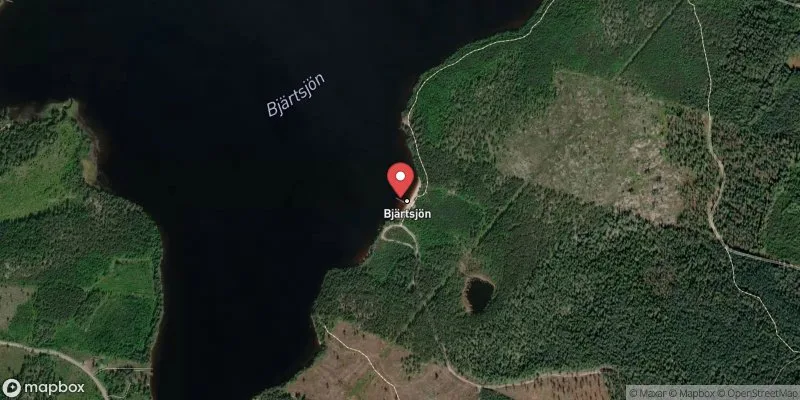 Satellitbild över Bjärtsjön, Ilsbo i Nordanstig