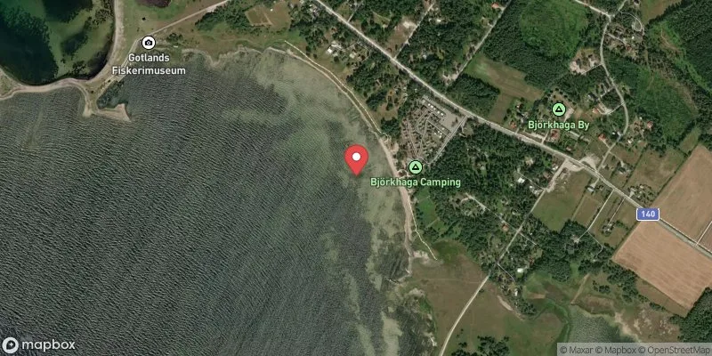 Satellitbild över Björkhaga i Gotland