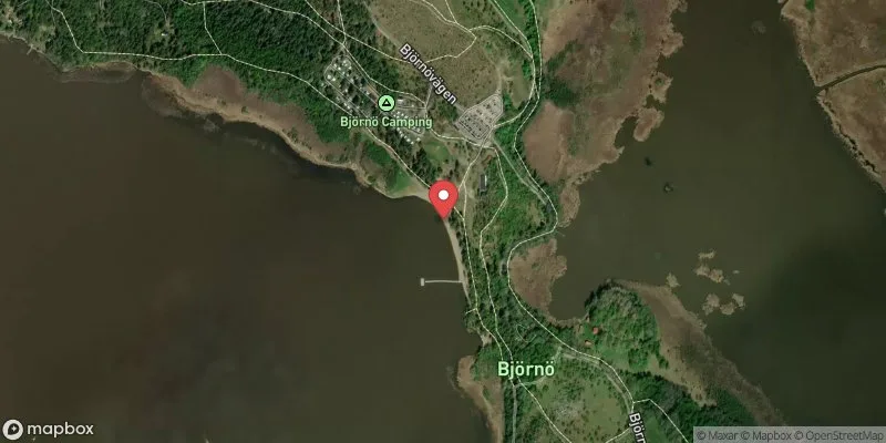 Satellitbild över Björnöbadet, Badviken i Västerås
