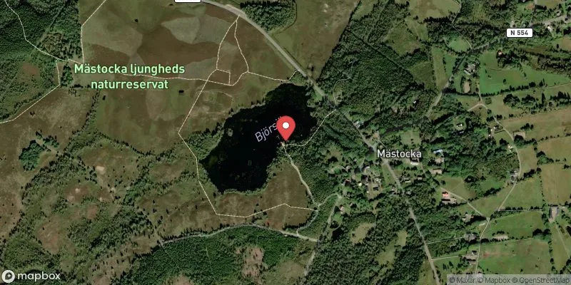 Satellitbild över Björsjön i Laholm