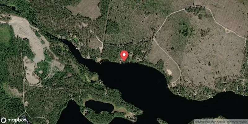 Satellitbild över Bjurträskets badplats i Norsjö