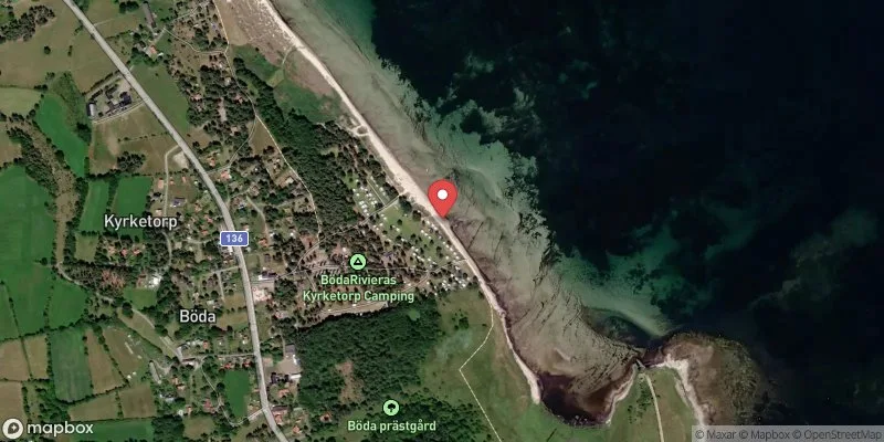 Satellitbild över Böda Riviera/ Kyrketorps familjecamping i Borgholm