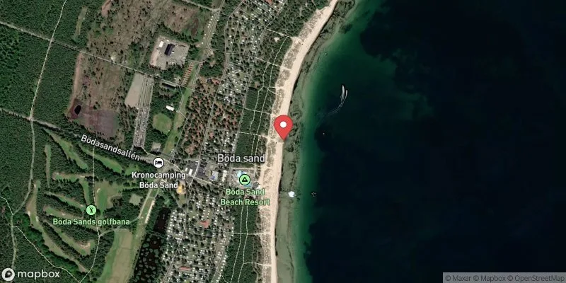 Satellitbild över Böda Sand i Borgholm