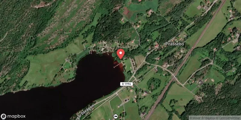 Satellitbild över Bodasjön, Prässebo i Lilla Edet