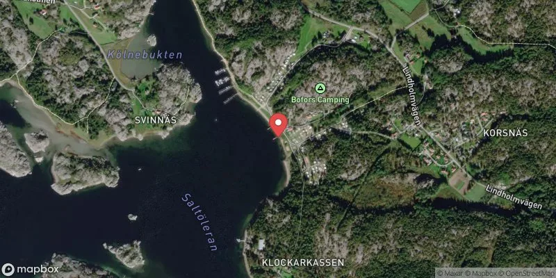 Satellitbild över Bofors camping i Strömstad