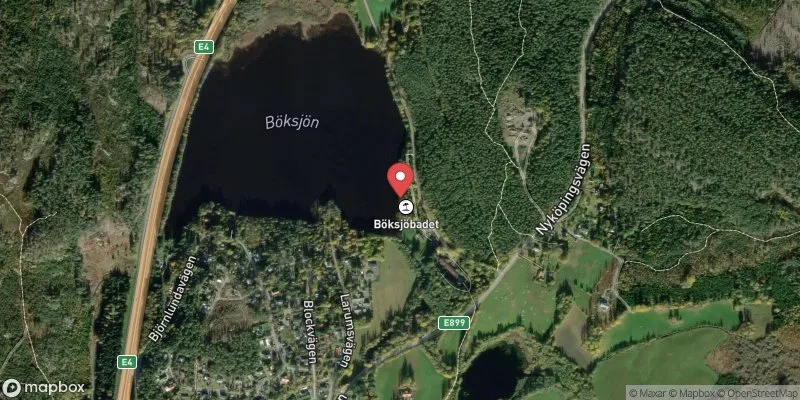 Satellitbild över Böksjön, Böksjöbadet i Norrköping