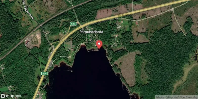 Satellitbild över Borasjön i Laxå
