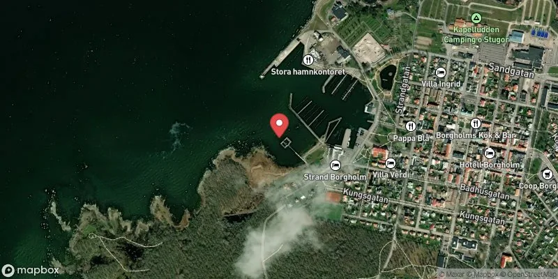 Satellitbild över Borgholm, Kallbadhuset i Borgholm