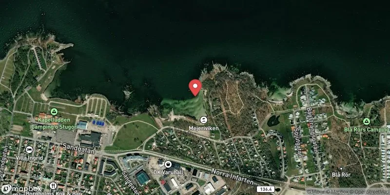 Satellitbild över Borgholm, Mejeriviken i Borgholm