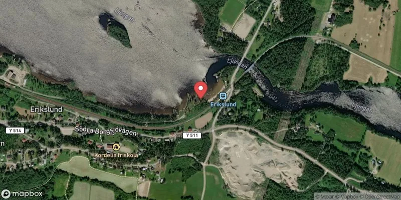 Satellitbild över Borgsjöbyn i Ånge