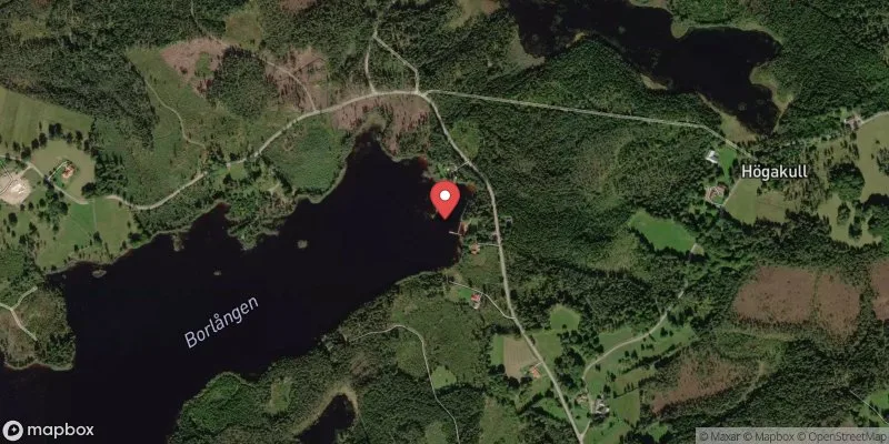 Satellitbild över Borlångsbadet i Gislaved