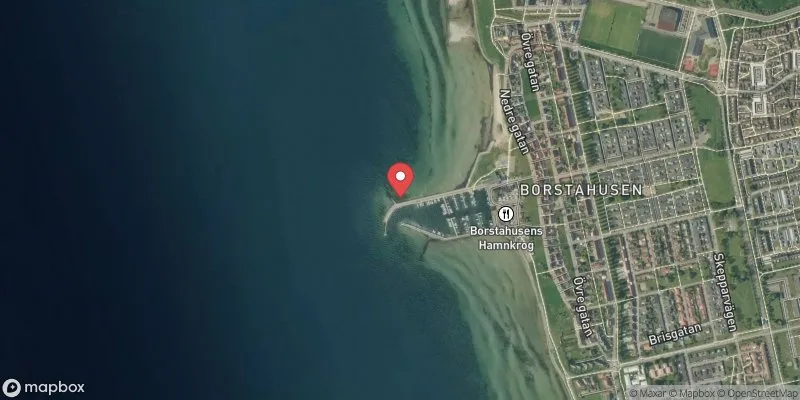 Satellitbild över Borstahusen, hamnen i Landskrona