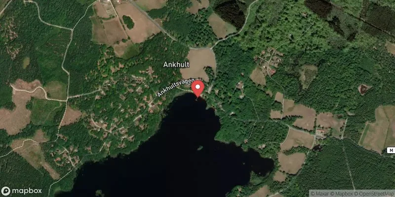 Satellitbild över Bosarpasjöns badplats i Hässleholm
