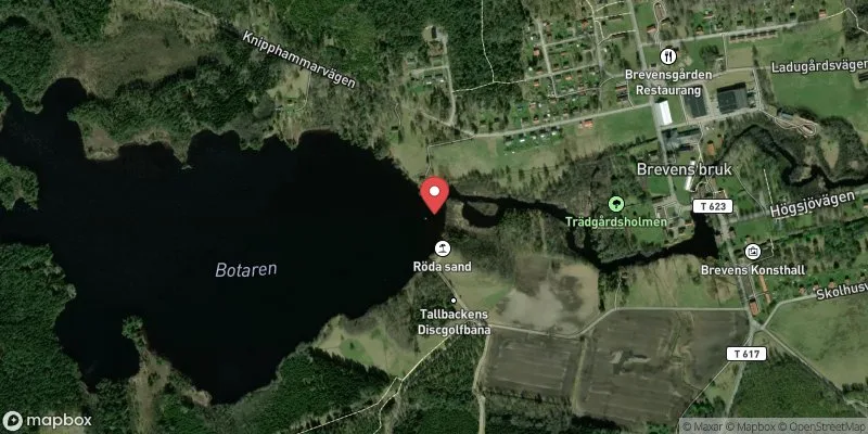 Satellitbild över Botaren, Röda Sand i Örebro