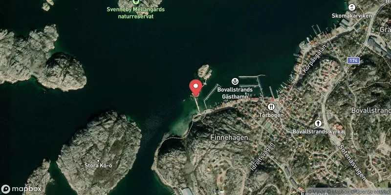 Satellitbild över Bovallstrand, Badholmarna i Sotenäs