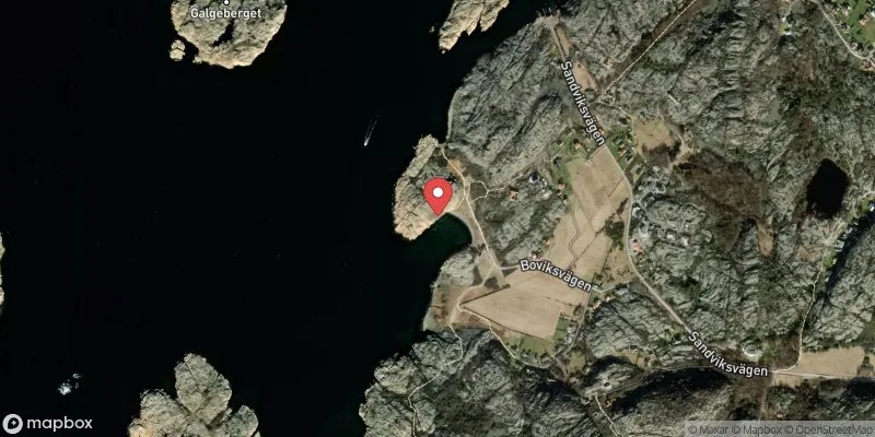 Satellitbild över Boviken i Tanum