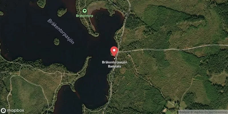 Satellitbild över Bräkentorpsjön i Ljungby