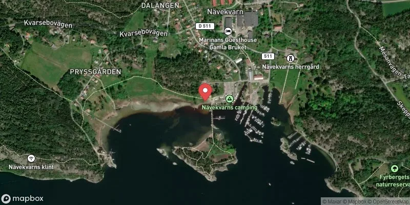Satellitbild över Bråviken, Parkbadet Nävekvarn i Nyköping