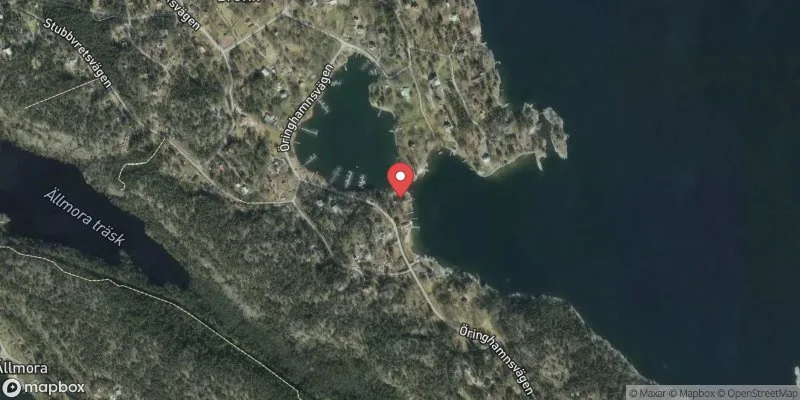 Satellitbild över Breviksbadet i Tyresö