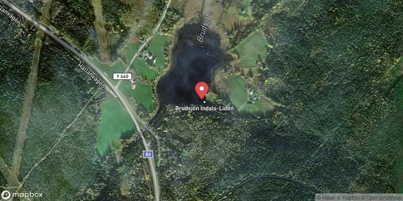Satellitbild över Brudsjön Indals-Liden i Sundsvall