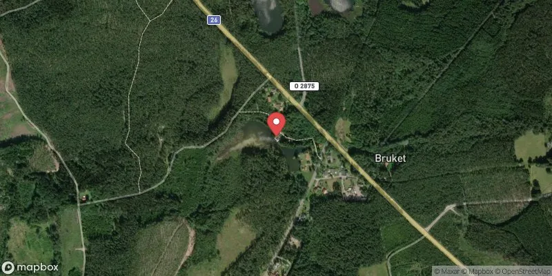 Satellitbild över Bruksdammen i Tidaholm