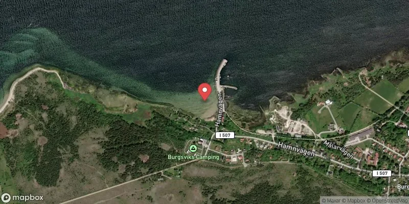 Satellitbild över Burgsvik i Gotland